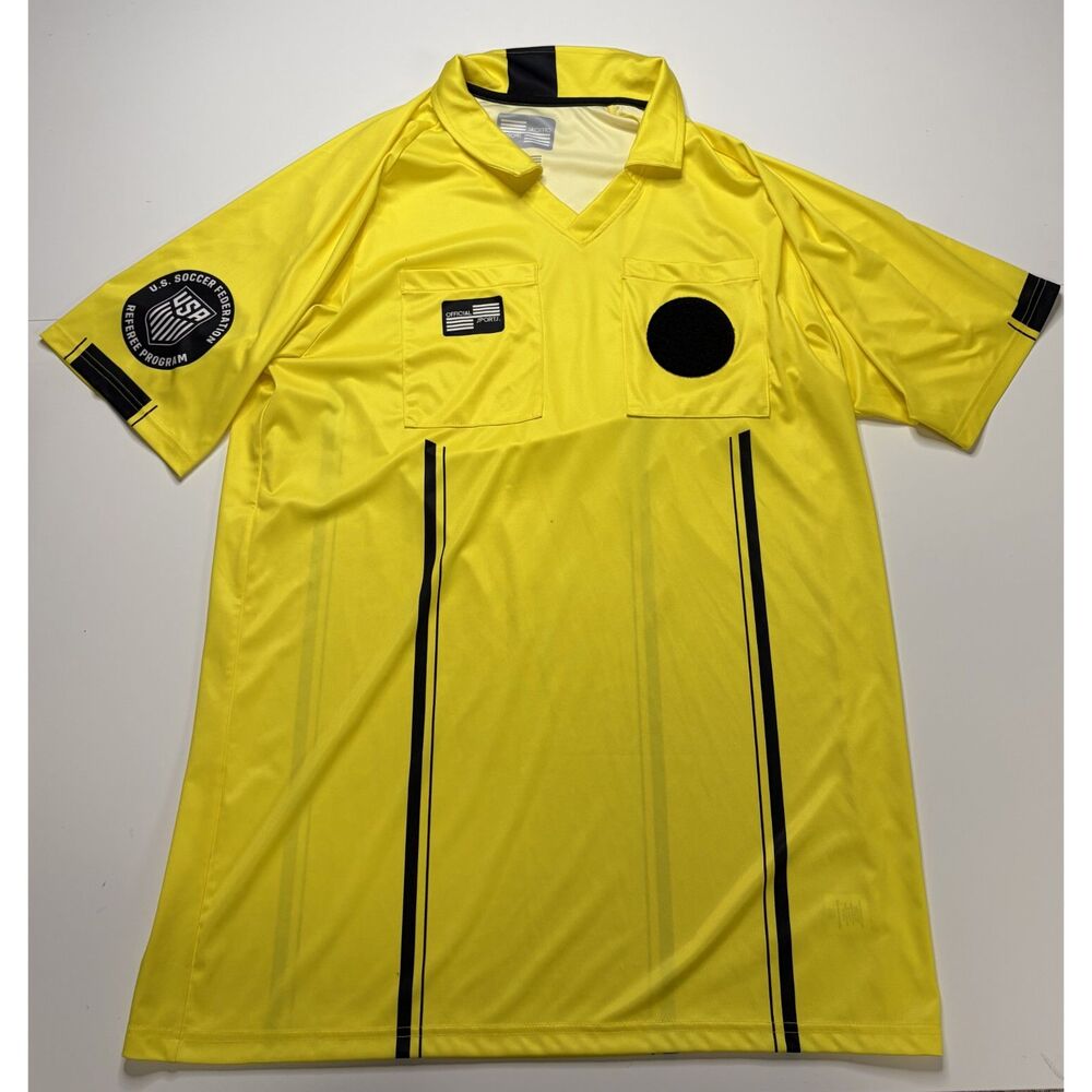 Referee Bright Yellow Soccer Shirt.